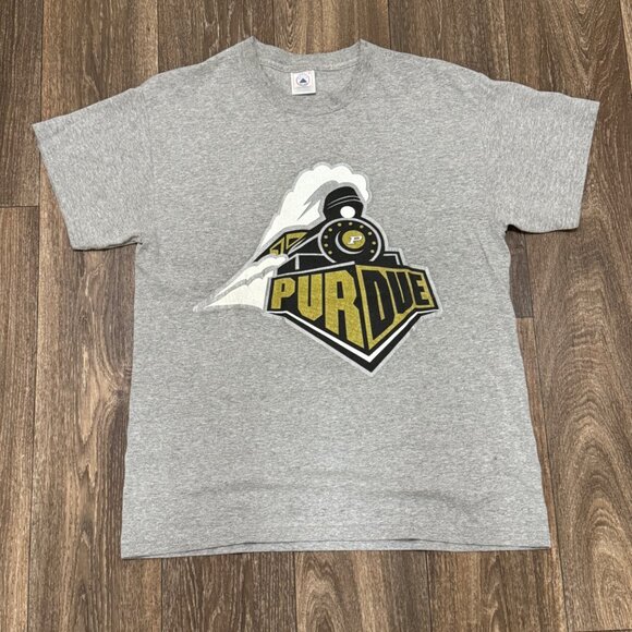 VTG Purdue Boilermakers Shirt Men's Medium Gray Sportswear 90s Delta Pro Weight - Picture 1 of 8
